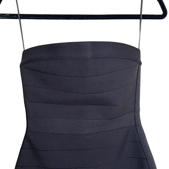 Susana Monaco Black Dress Strapless Bodycon Bandage Mini XS NWT - Picture 2 of 4